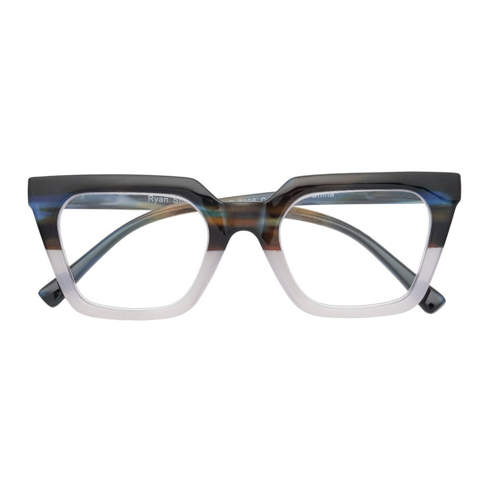 CAMILLE | Striped Blue | Ivory – Ryan Simkhai Eyeshop