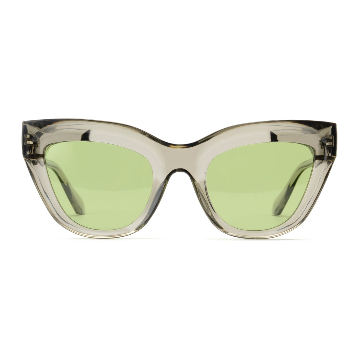Palm Angels PERI10K MALIBU 5507 Sunglasses Green Cat Eye Frame, Grey Lenses Michael Kors Sunglasses main image 3