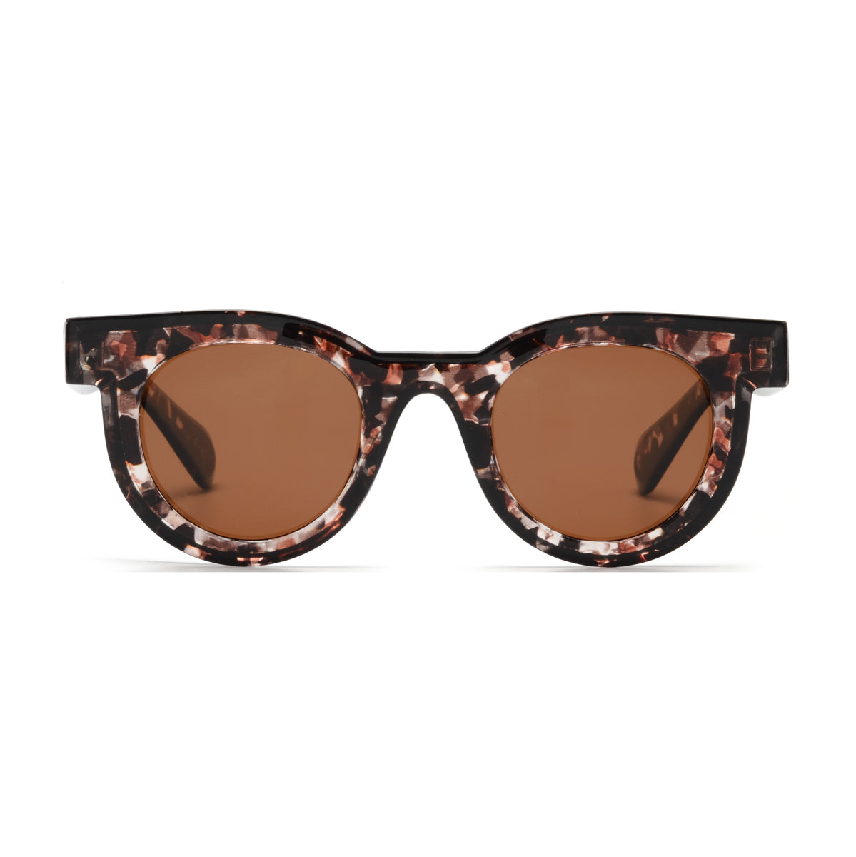 NWT - Ryan Simkhai Polarized Milo Crackled Brown Sunglasses with Brown Lens MILO | Tortoise | Smokey Lens – Ryan Simkhai Eyeshop main image 2