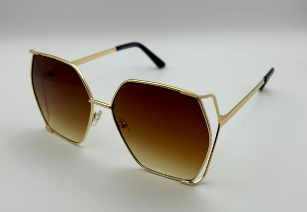 SELENA | Gold Metal | Gradual Brown Lens