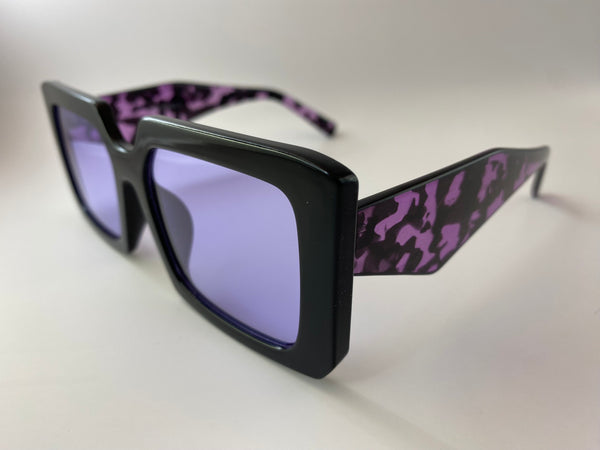 AMARI | Black | Purple Tortoise | Purple Lens
