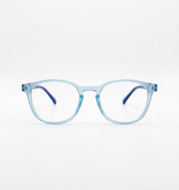 EDDIE | Transparent Blue | Matte Blue Temples