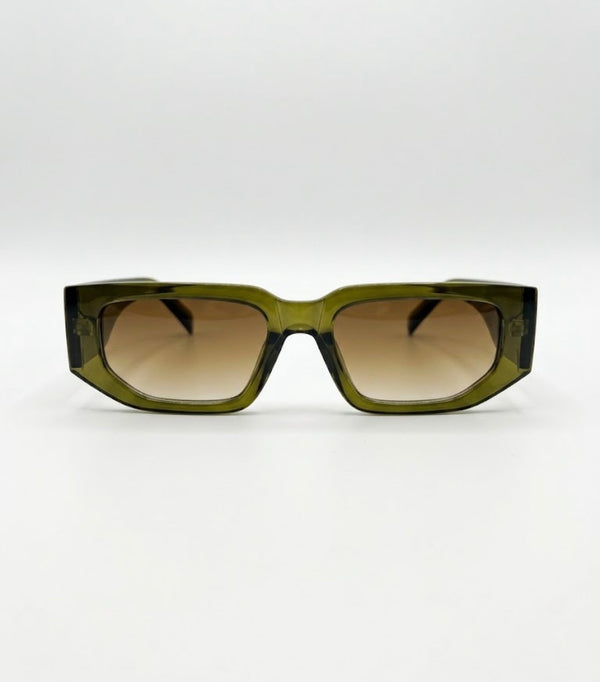 CARA | Green | Gradient Light Brown Lens