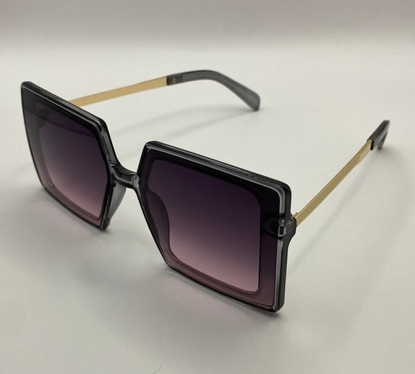 JULIET | Black | Gold Metal | Smokey Pink Lens