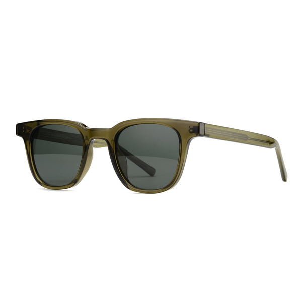 RHEA | Transparent Olive Green | Smoky Lens