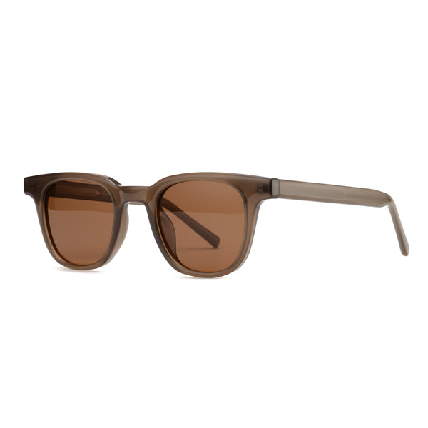 RHEA | Transparent Matte Brown | Brown Lens