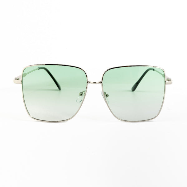 NORA | Silver | Gradient Green Lens