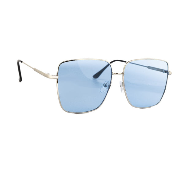 NORA | Silver | Blue Lens