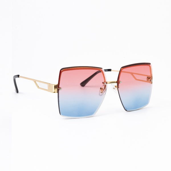CLAUDE | Gold | Pink Blue Lens