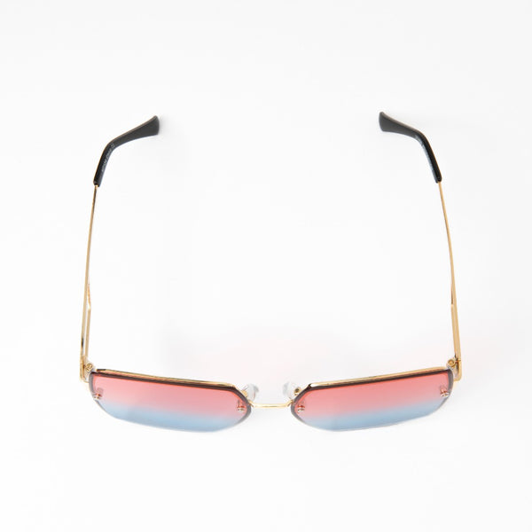 CLAUDE | Gold | Pink Blue Lens