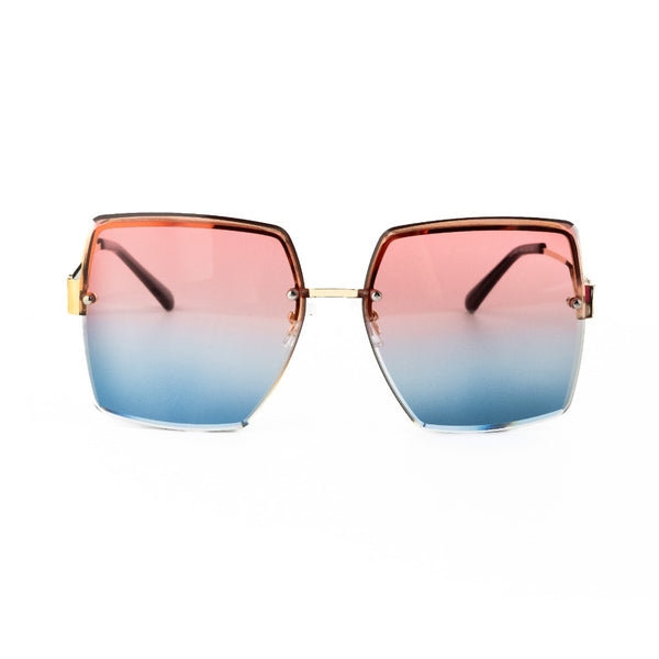 CLAUDE | Gold | Pink Blue Lens
