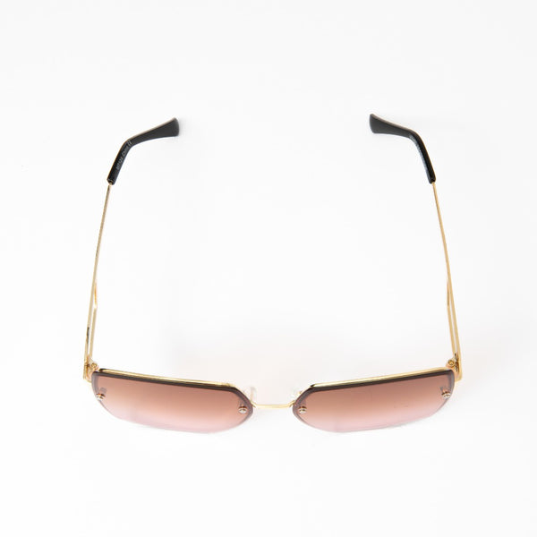 CLAUDE | Gold | Light Brown-Pink Lens