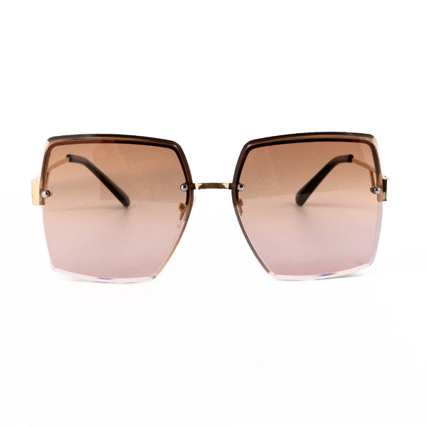 CLAUDE | Gold | Light Brown-Pink Lens