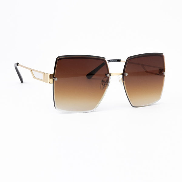 CLAUDE | Gold | Gradient Brown Lens