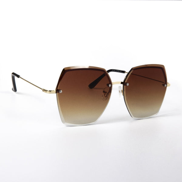 CICELY | Gold | Gradient Brown Lens