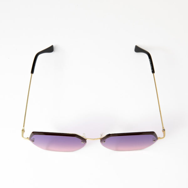 CICELY | Gold | Gradient Purple Lens