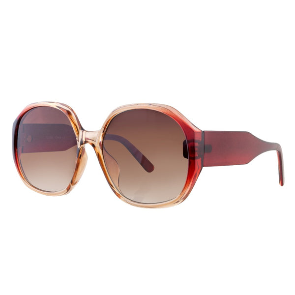 JOSIE | Red/ Nude | Gradient Brown Lens