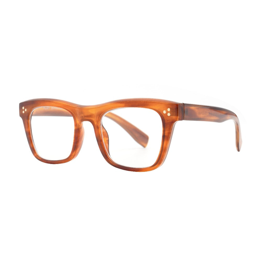 ALICE | Striped Light Brown | Blue Light – Ryan Simkhai Eyeshop