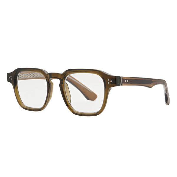 TED | Olive Green | Transparent Brown | Blue Light
