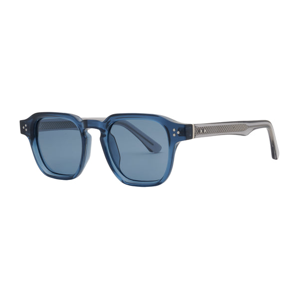 DAN | Transparent Blue | Grey | Blue Lens