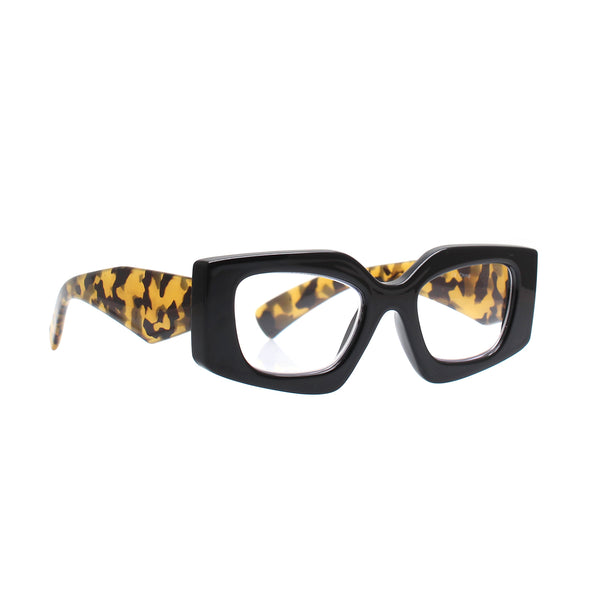 SHAUNIE | Black | Tortoise Temples Blue Light