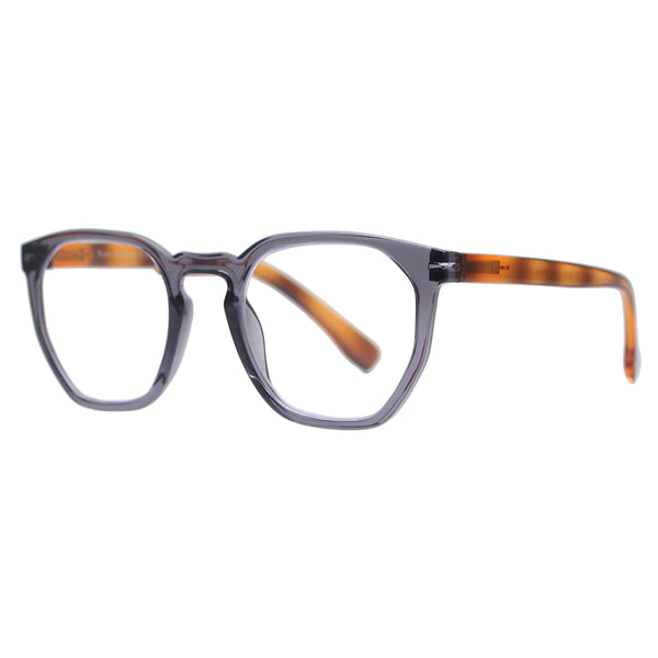 KASS | Transparent Grey| Brown Temples | Blue Light