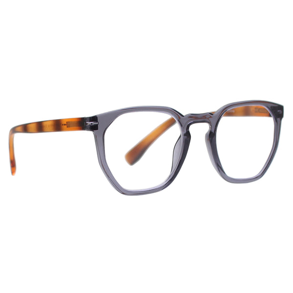KASS | Transparent Grey| Brown Temples | Blue Light