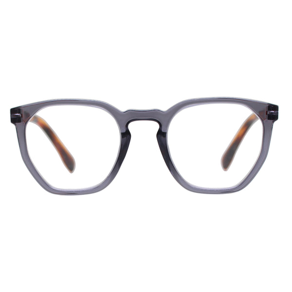 KASS | Transparent Grey| Brown Temples | Blue Light