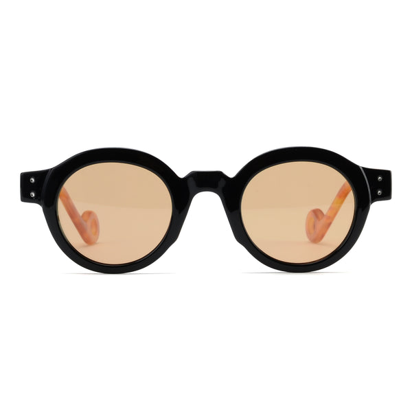 DEVAN | Black | Tortoise Temples | Light Brown Lens