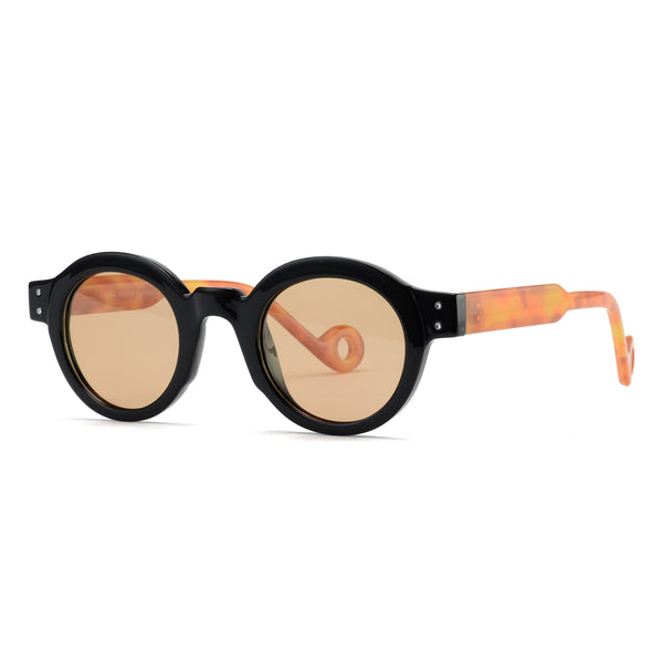 DEVAN | Black | Tortoise Temples | Light Brown Lens