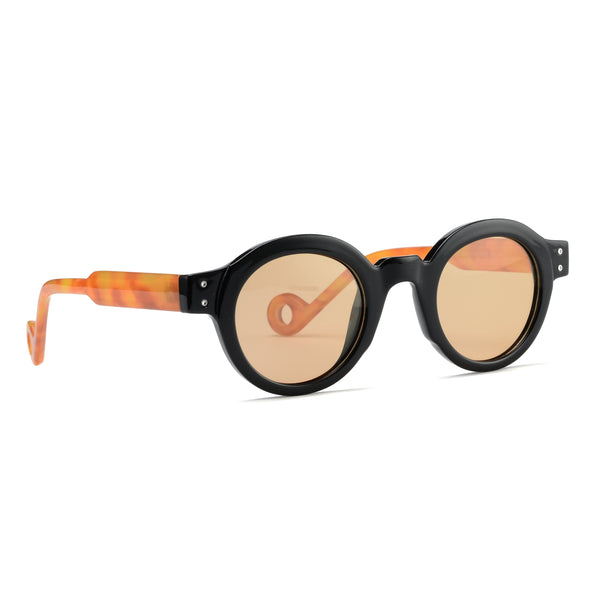 DEVAN | Black | Tortoise Temples | Light Brown Lens