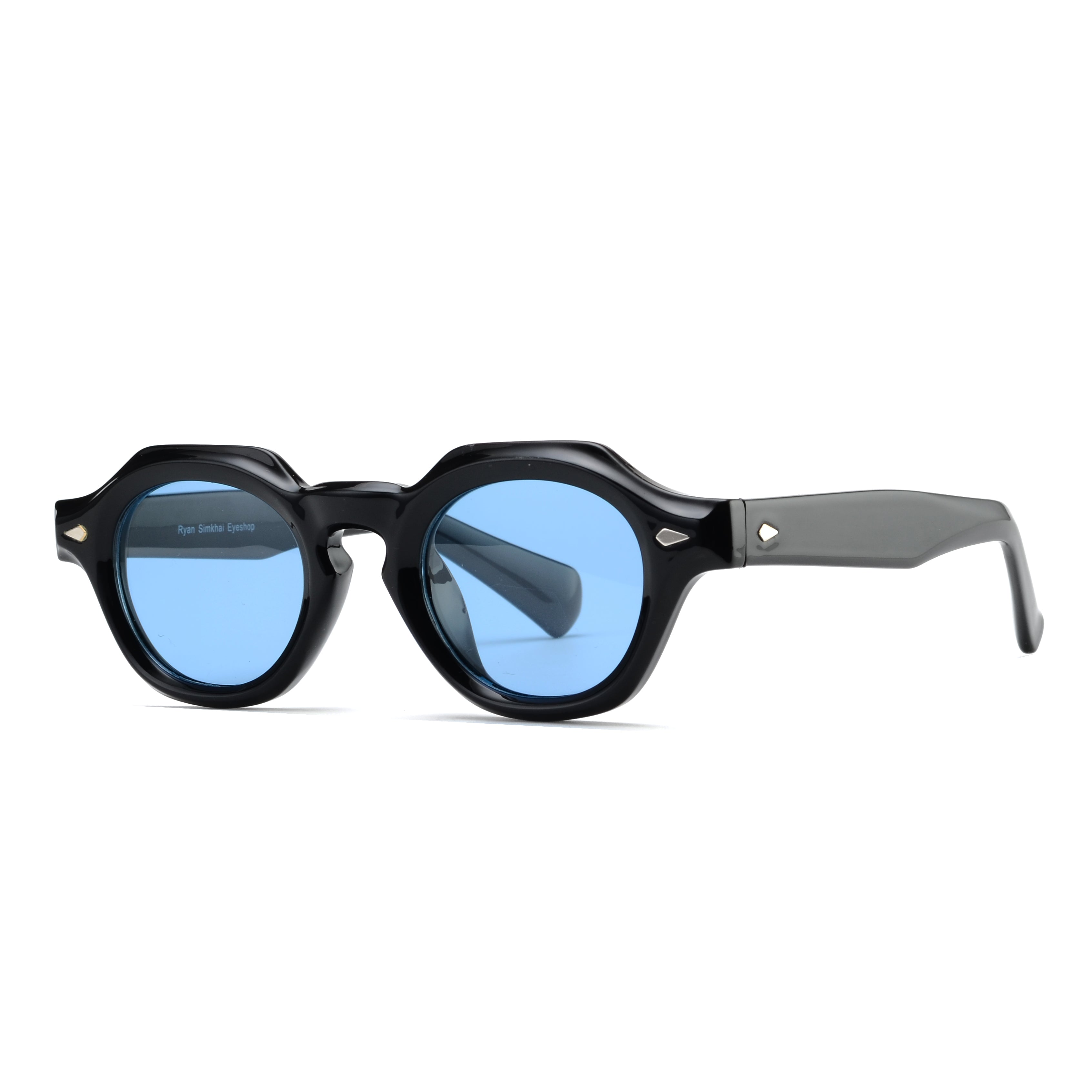 LAMAR | Black | Blue Lens – Ryan Simkhai Eyeshop