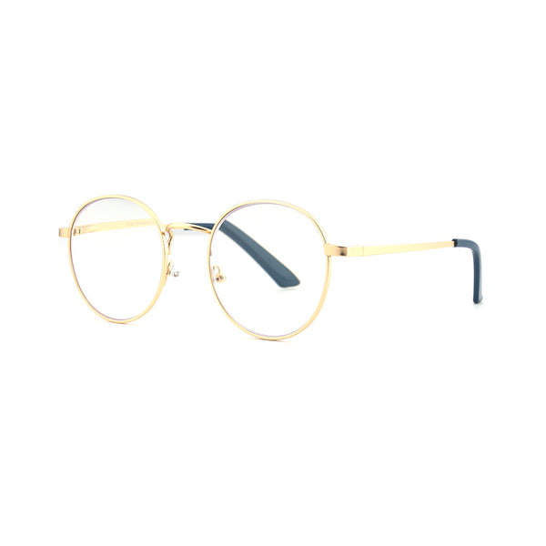 PRIYA | Gold Frame | Navy Blue Tips | Blue Light