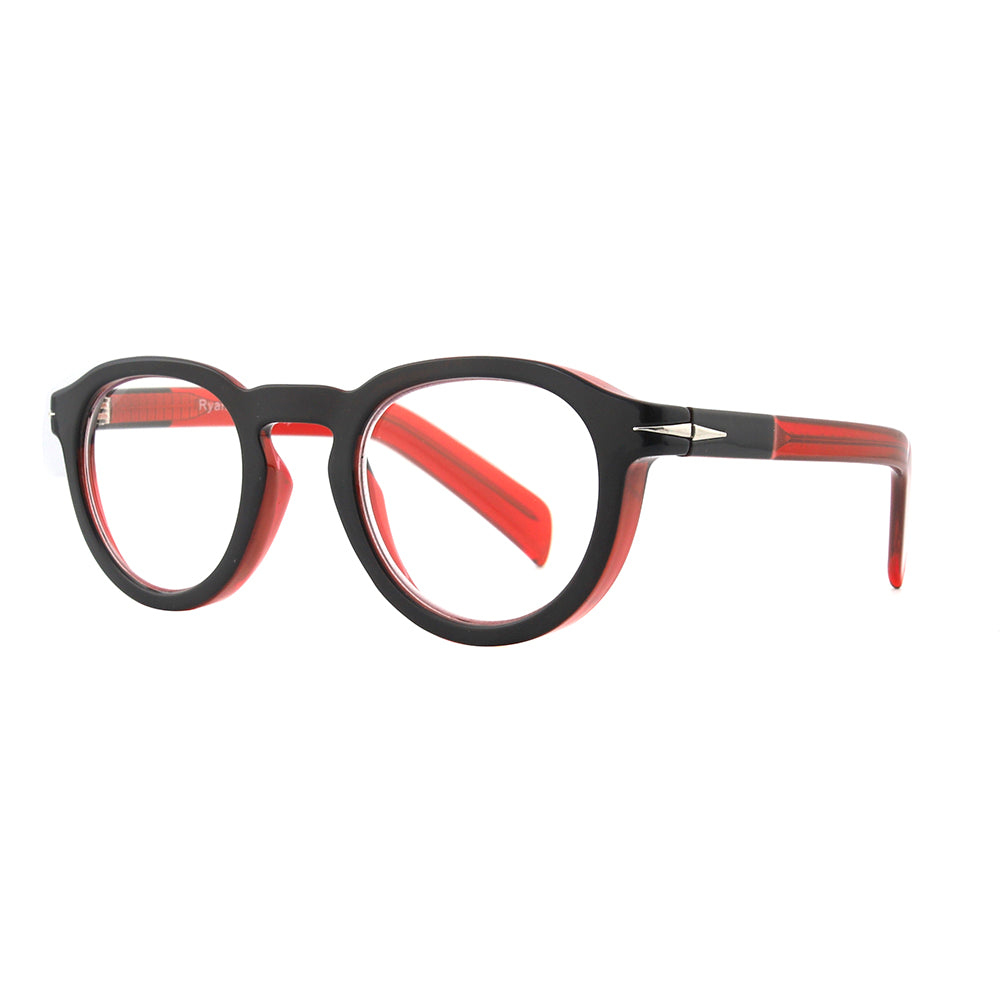 THEODORE | Black | Transparent Red | Blue Light – Ryan Simkhai Eyeshop