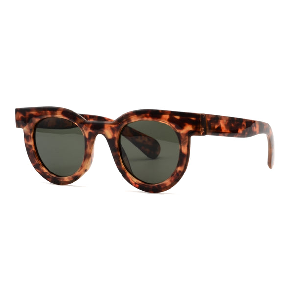 MILO | Tortoise | Green Lens | Polarized Sunglasses