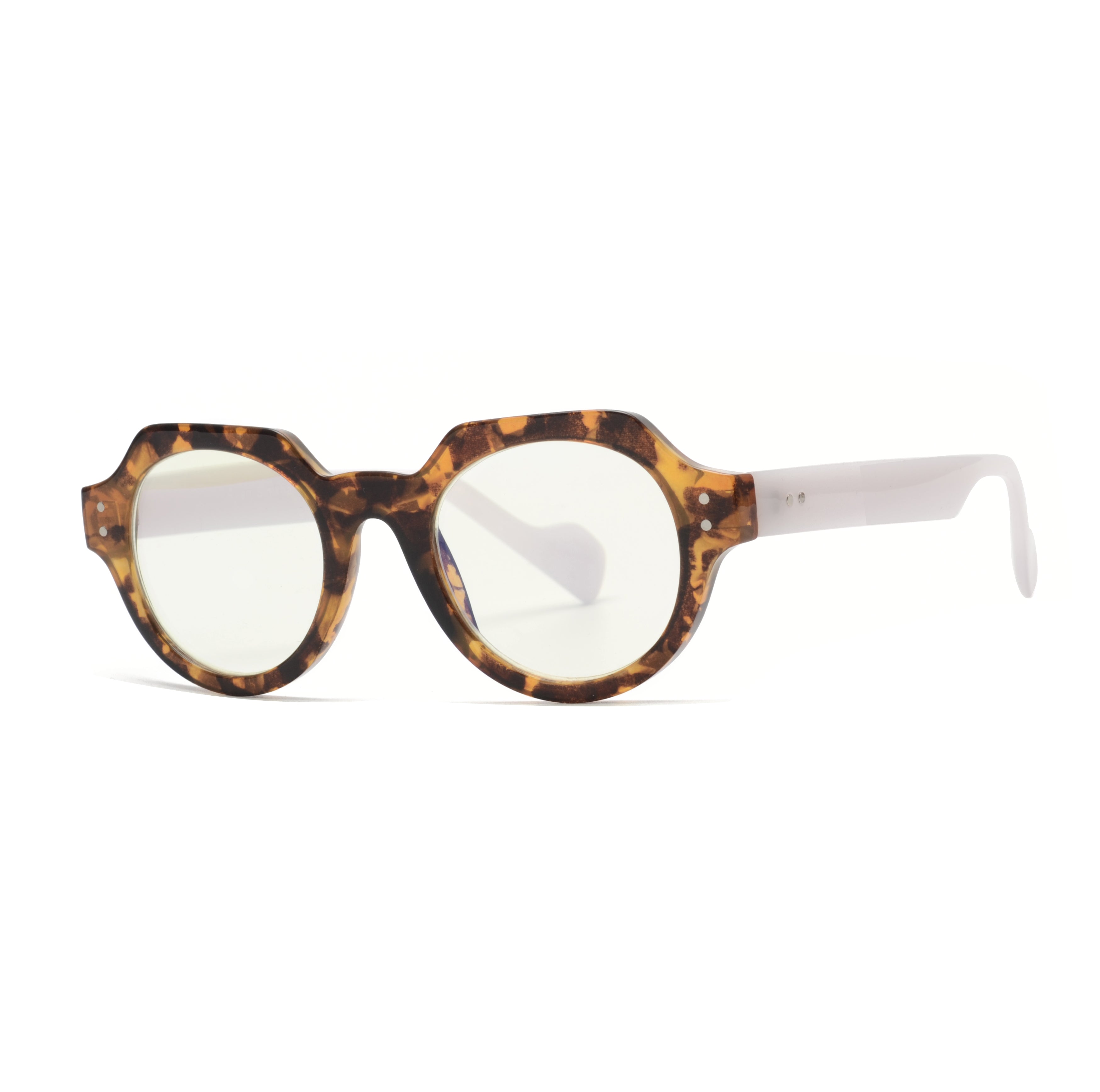 LIAM | Tortoise | Ivory | Blue Light – Ryan Simkhai Eyeshop